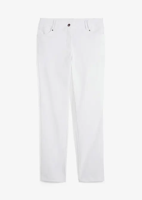 Pantaloni elasticizzati in bengalina con cinta comoda, straight, bonprix