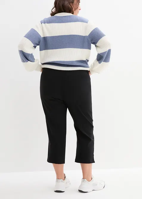 Pantaloni cropped in bengalina con fascia comoda in vita, bonprix