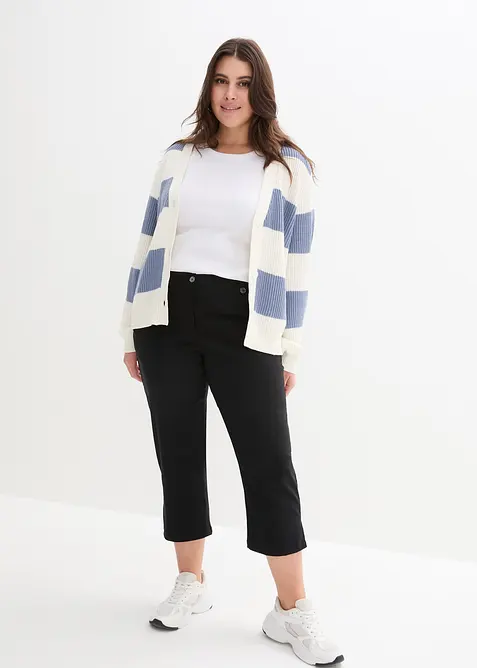 Pantaloni cropped in bengalina con fascia comoda in vita, bonprix