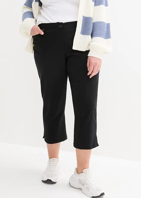 Pantaloni cropped in bengalina con fascia comoda in vita, bonprix