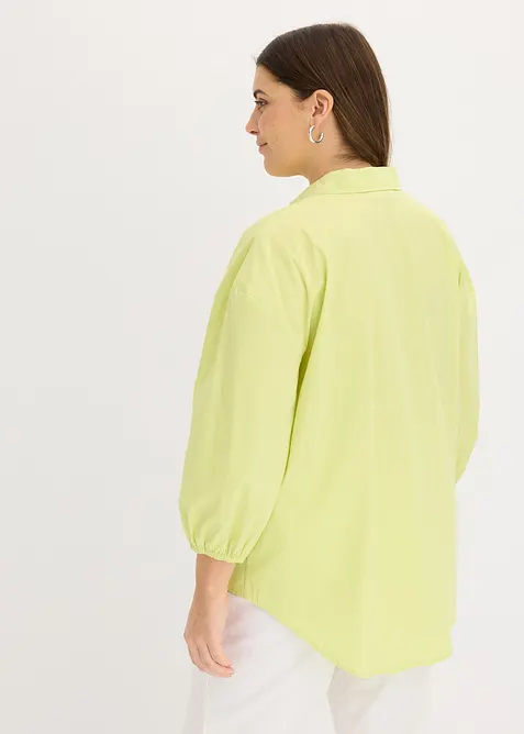 Blusa con fondo asimmetrico e maniche a palloncino, bonprix