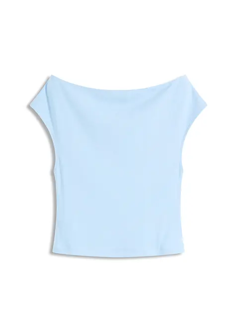 Maglia con spalle scoperte in puro cotone biologico, bonprix