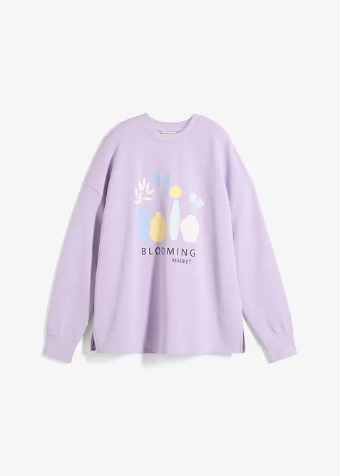 Felpa oversize in misto cotone, bonprix