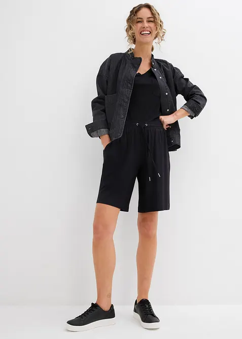 Bermuda in jersey di viscosa fluente, bonprix