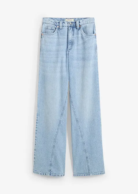 Jeans wide leg, vita alta, bonprix