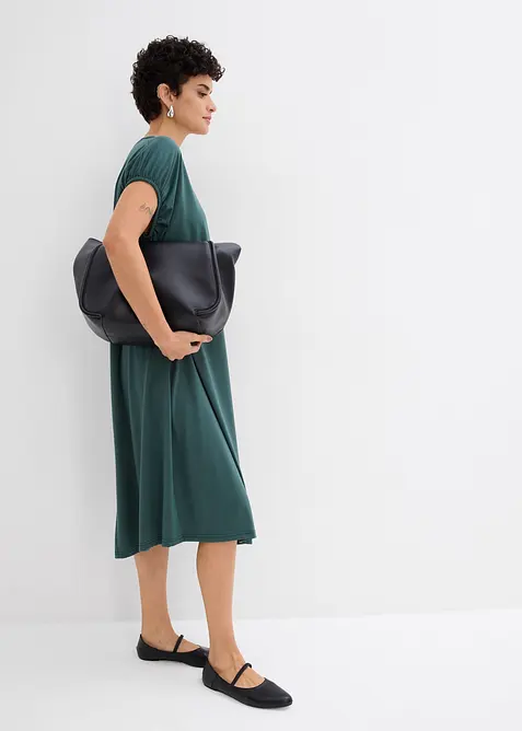 Abito in jersey di misto viscosa con scollo a V, bonprix