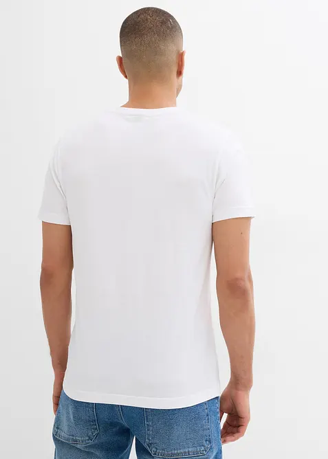 T-shirt in puro cotone biologico, slim fit (pacco da 2), bonprix