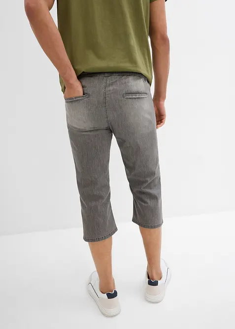 Jeans a pinocchietto leggeri elasticizzati con elastico in vita regular fit, straight (pacco da 2), bonprix