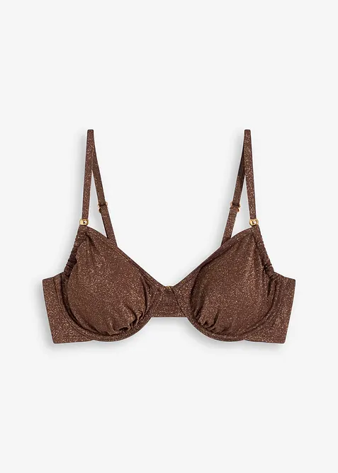 Reggiseno per bikini glitterato con ferretto, bonprix