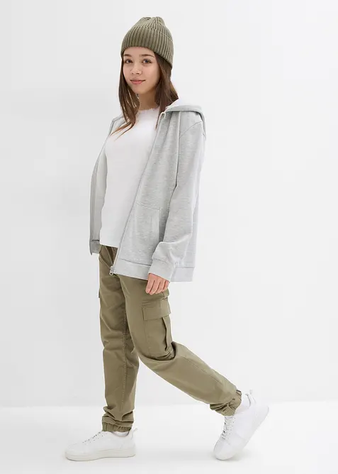 Pantaloni cargo con tasche applicate, bonprix