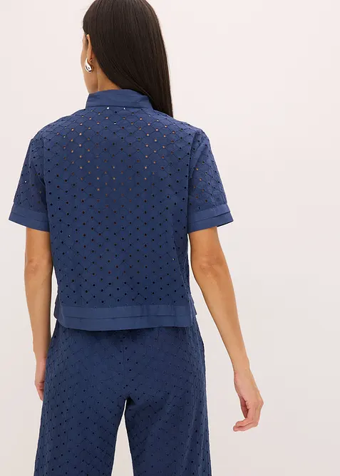 Camicetta con ricami traforati, bonprix