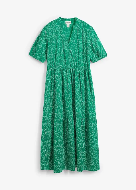 Abito midi largo in puro cotone, bonprix