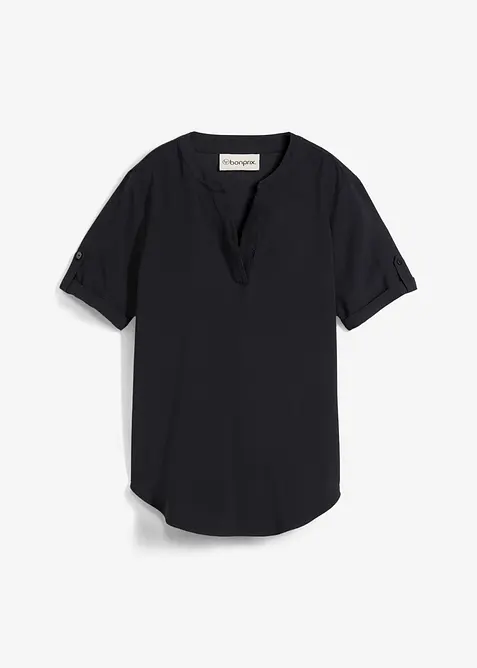 Blusa in misto viscosa fluente con maniche corte, bonprix