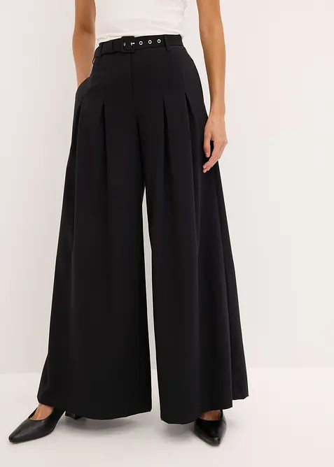 Pantaloni con pinces e cintura (set 2 pezzi), bonprix