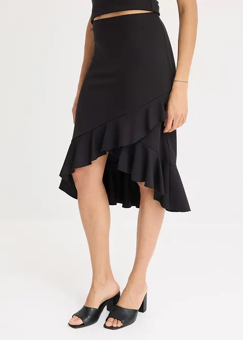 Gonna in jersey con volant, bonprix