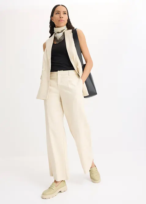 Pantaloni a palazzo in lino, bonprix