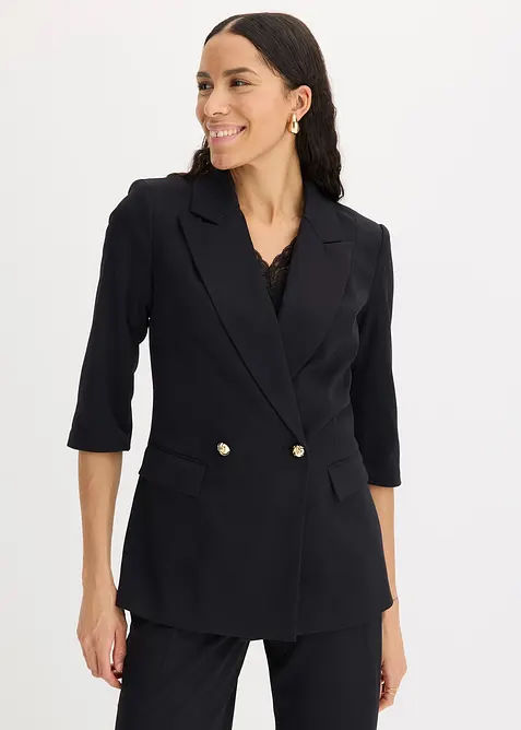 Blazer lungo con maniche a 3/4, bonprix