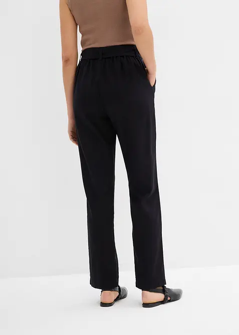 Pantaloni in misto lino e viscosa leggero, bonprix