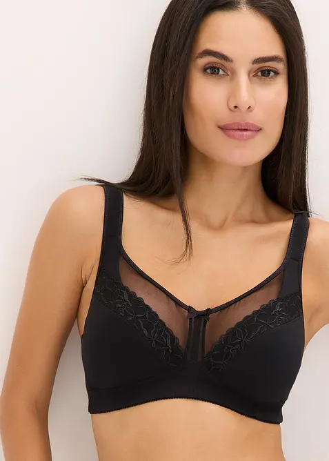 Reggiseno contenitivo senza ferretto con cotone confortevole, bonprix