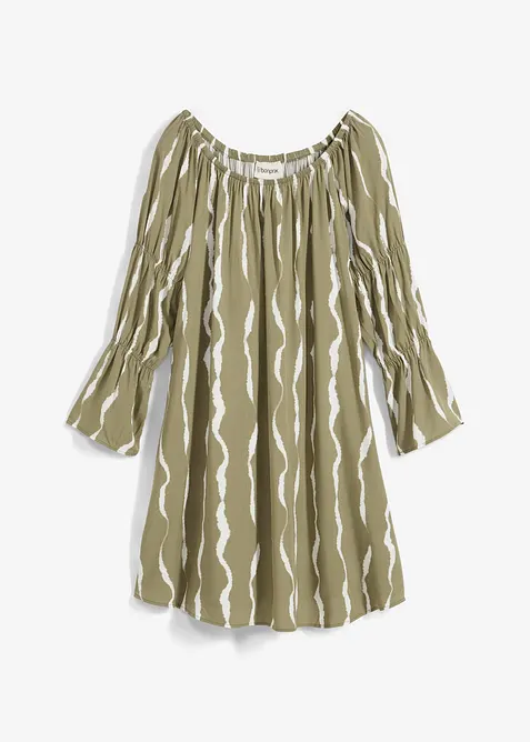 Abito con spalle scoperte in viscosa fluente, bonprix