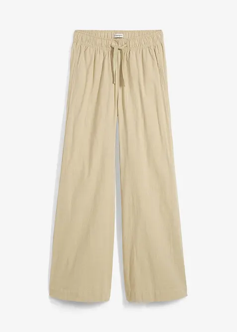 Pantaloni a palazzo in puro cotone, bonprix
