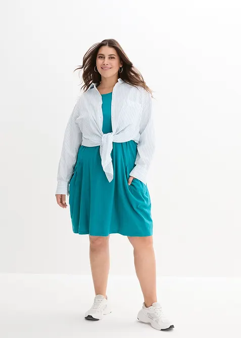 Abito in jersey di cotone con tasche, bonprix