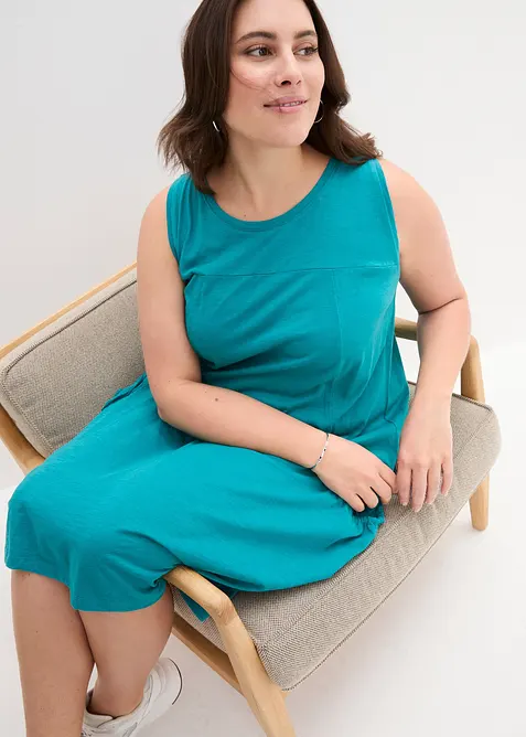 Abito in jersey di cotone con tasche, bonprix