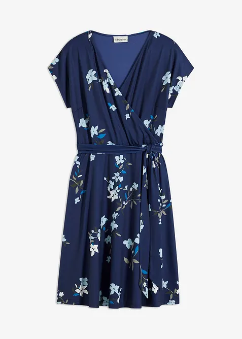 Abito in jersey con effetto a portafoglio, bonprix