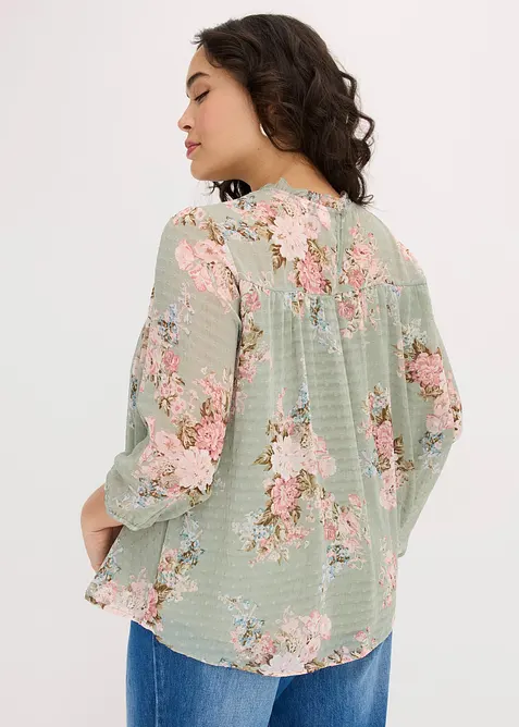 Tunica in chiffon a fantasia, bonprix