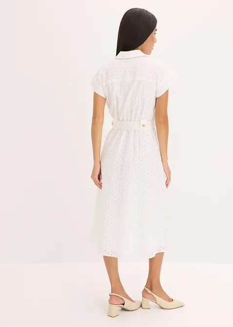 Abito chemisier traforato, bonprix