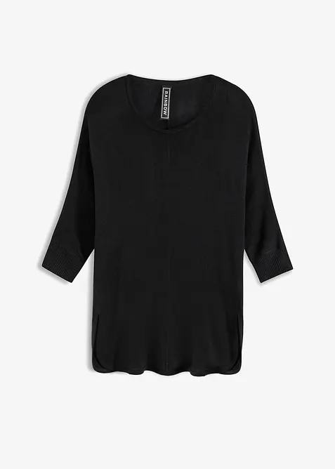 Maglione in filato fine con maniche a 3/4, bonprix