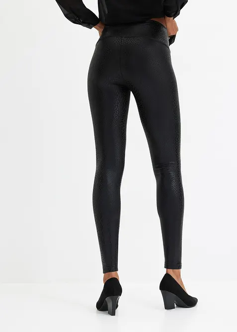 Leggings lucidi in similpelle, bonprix