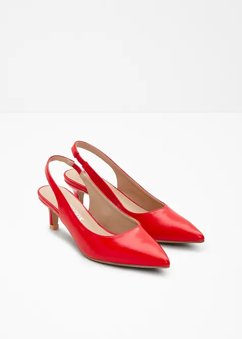 D&eacute;collet&eacute; slingback con tacco sottile, bonprix