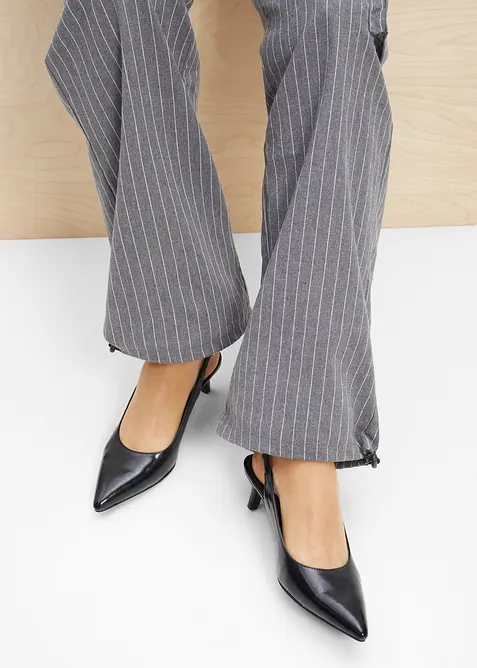 D&eacute;collet&eacute; slingback con tacco sottile, bonprix