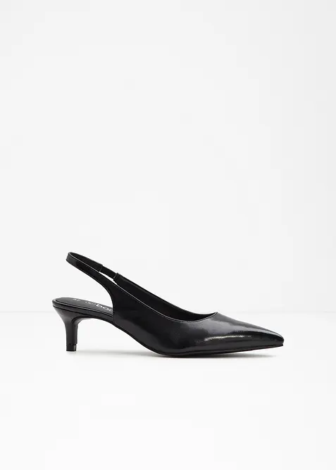 D&eacute;collet&eacute; slingback con tacco sottile, bonprix