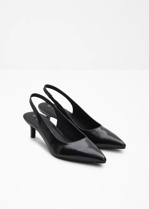 D&eacute;collet&eacute; slingback con tacco sottile, bonprix