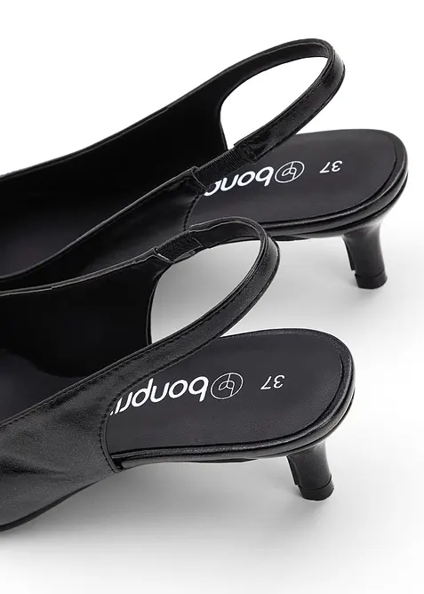 D&eacute;collet&eacute; slingback con tacco sottile, bonprix