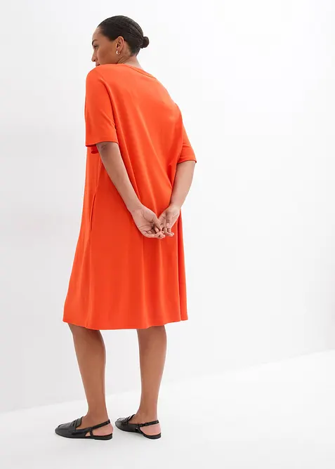 Abito svasato in maglina di misto viscosa, bonprix