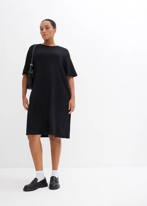 Abito svasato in maglina di misto viscosa, bonprix