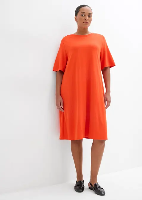 Abito svasato in maglina di misto viscosa, bonprix