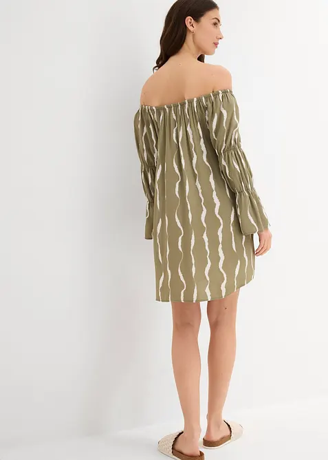 Abito con spalle scoperte in viscosa fluente, bonprix