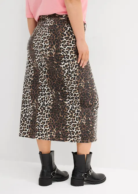 Gonna di jeans in cotone elasticizzato, bonprix