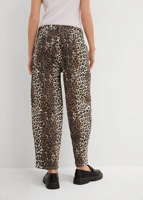 Jeans barrel, vita media, bonprix