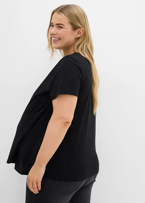 Maglia prémaman / da allattamento 2 in 1 in cotone biologico (pacco da 2), bonprix