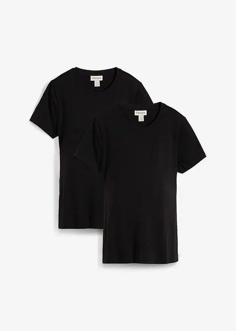Maglia prémaman / da allattamento 2 in 1 in cotone biologico (pacco da 2), bonprix