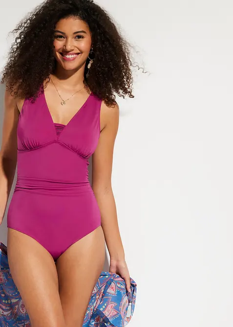 Costume intero con effetto modellante medio e spalline larghe, bonprix