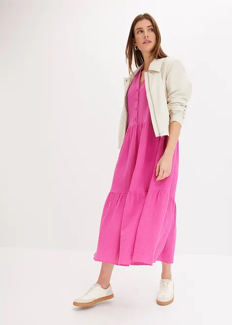 Maglia a maniche lunghe leggermente trasparente, bonprix