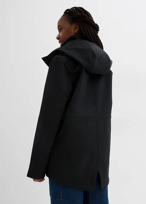 Parka in softshell idrorepellente con cappuccio staccabile, bonprix