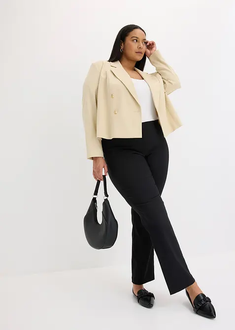 Top a coste in puro cotone, bonprix