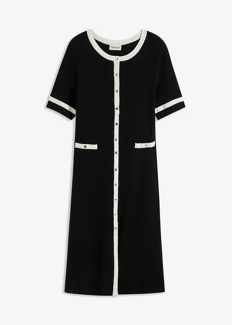 Abito in maglia con bottoni, bonprix